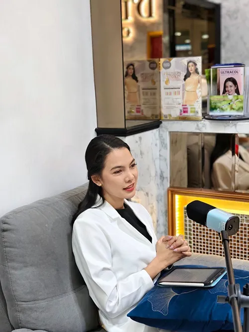 รับถ่าย podcast live คลินิกความงาม ตัดต่อวีดีโอ รายการ ให้ความรู้ dgh-agency-3