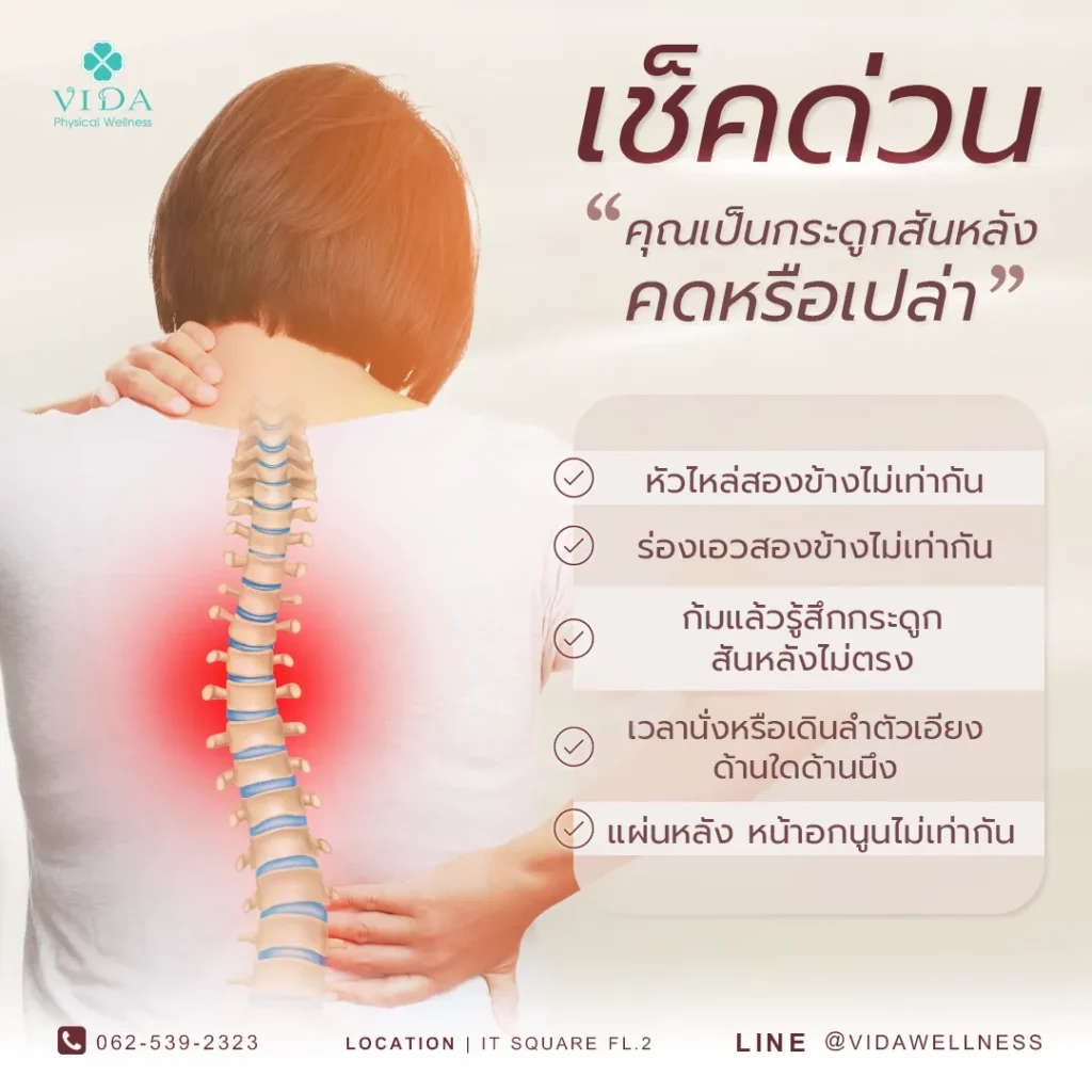 ปวดหลัง ออกแบบภาพ คลินิกกายภาพ wellness dgh agency 9