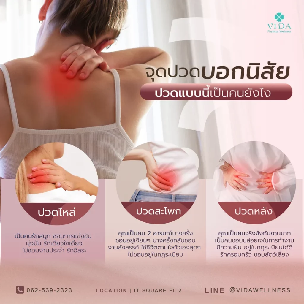 จุดปวด ออกแบบภาพ คลินิกกายภาพ wellness dgh agency 9
