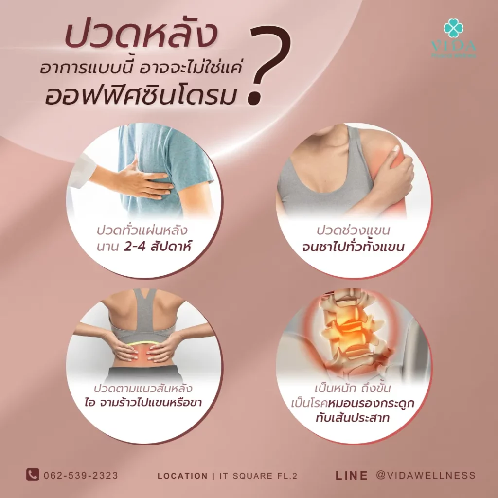 ปวดหลัง ออกแบบภาพ คลินิกกายภาพ wellness dgh agency 9