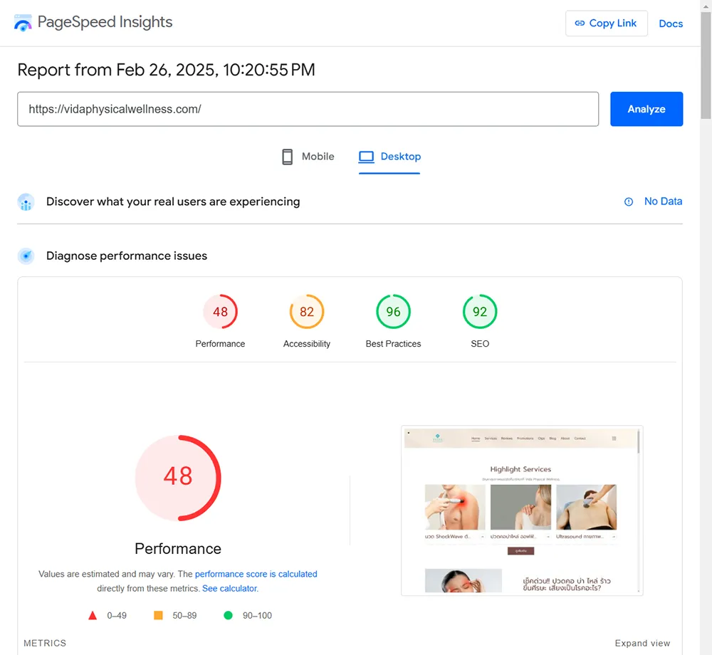 PageSpeed-Insights-รับปรับความเร็วเว็บไซต์-dgh-agency-vida-before